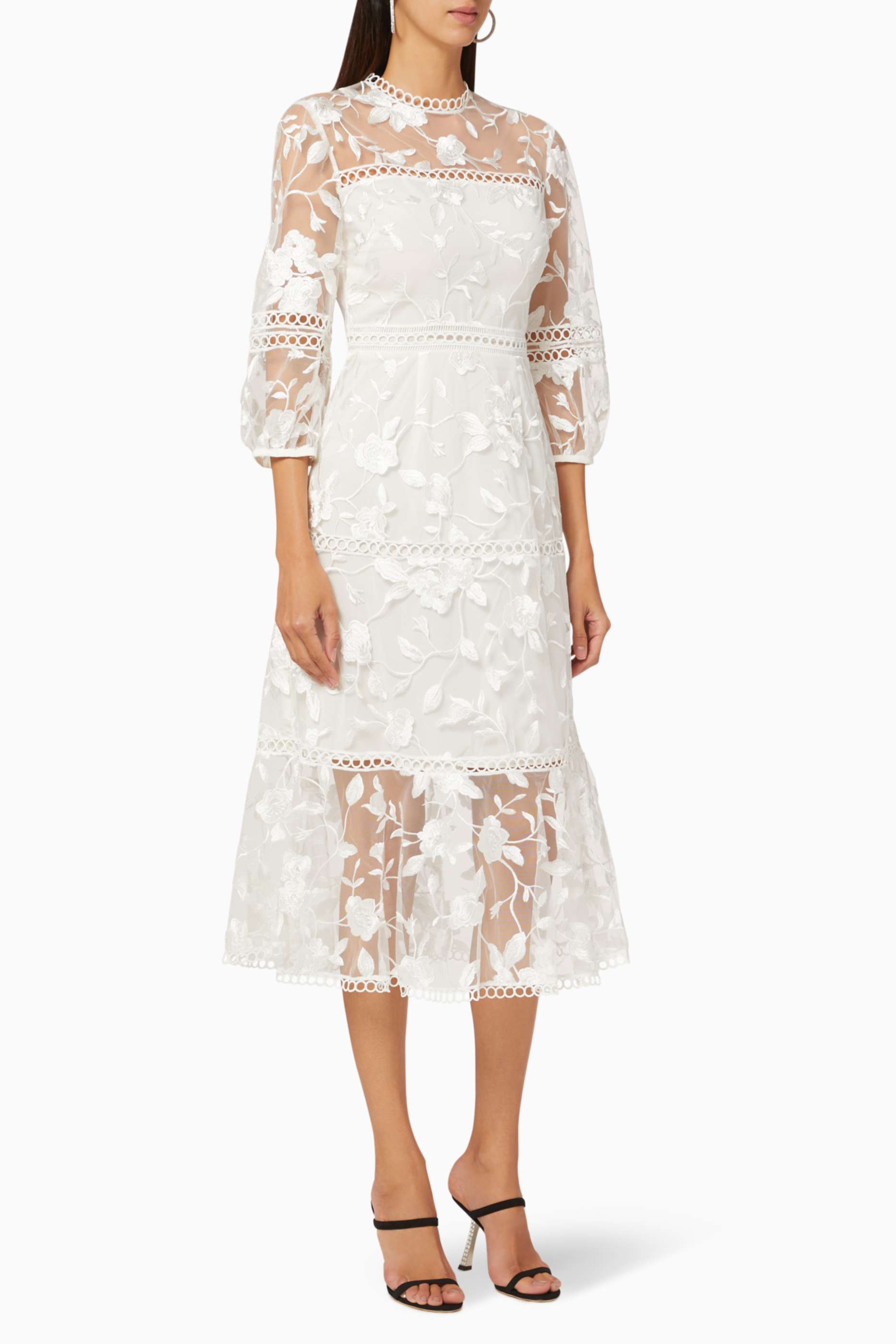 Shop Ted Baker White Tabii Floral Lace ...